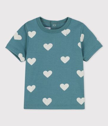 PETIT BATEAU - Tee-shirt manches courtes imprimé cœurs en coton bébé