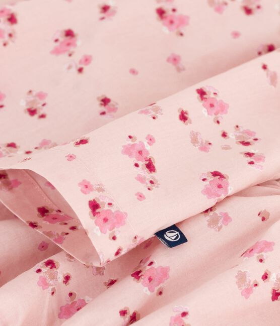 Robe bébé en coton sans manche avec son bloomer rose JOLI/blanc MULTICO