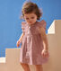Robe bébé en coton unie et son bloomer