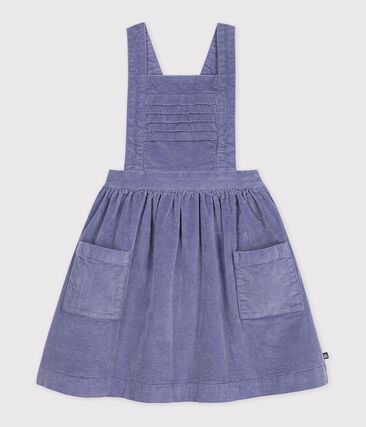 Robe salopette enfant en velours uni