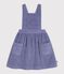 Robe salopette enfant en velours uni violet