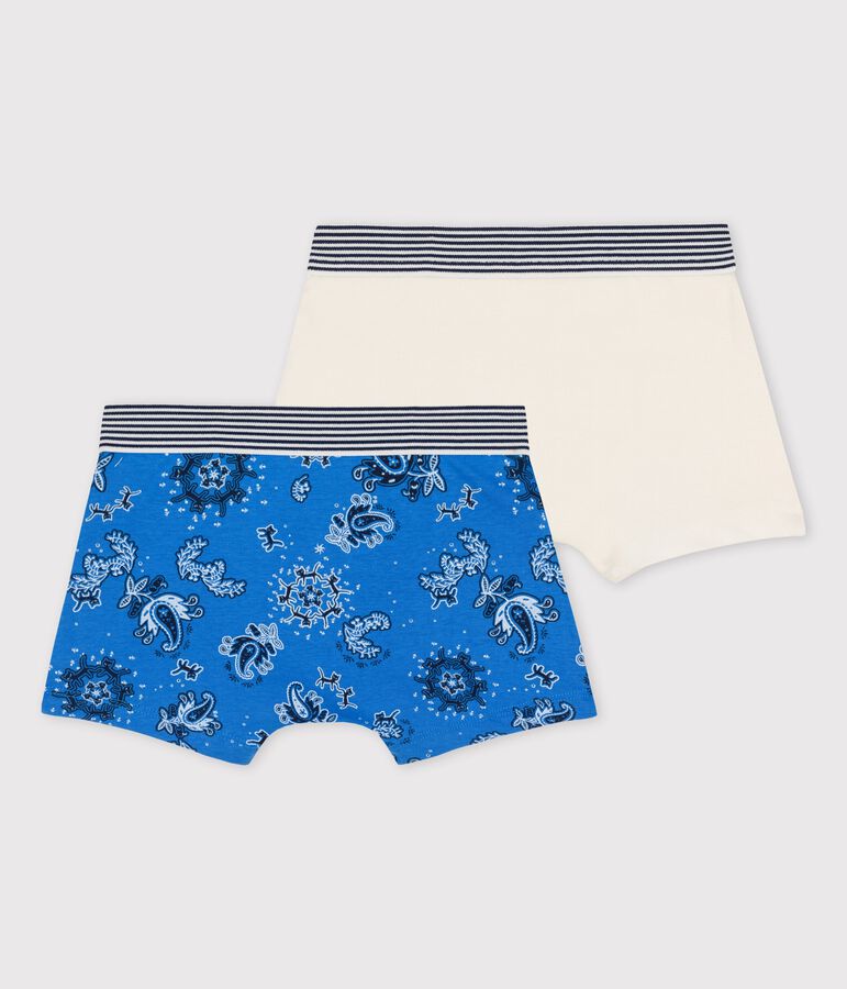 Lot de 2 boxers petit gar&ccedil;on bandana en coton biologique multicouleur