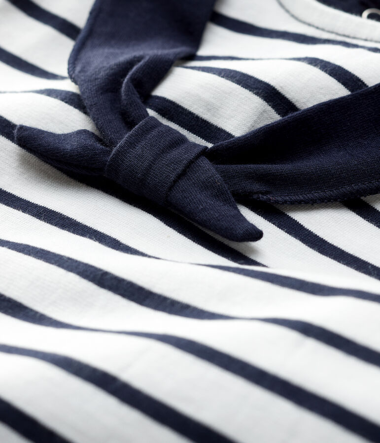 Marini&egrave;re cr&eacute;ative en jersey b&eacute;b&eacute; fille blanc/bleu