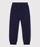Pantalon de jogging enfant en coton uni bleu
