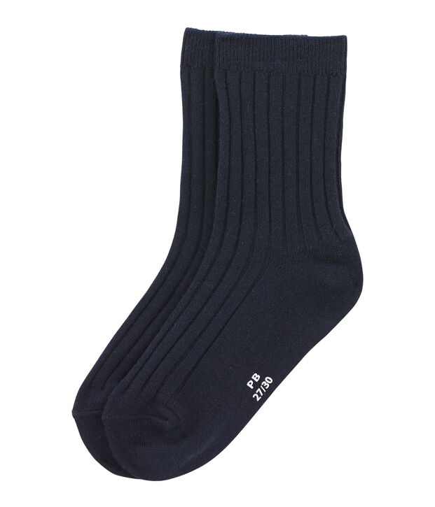 Chaussettes enfant mixte bleu marine