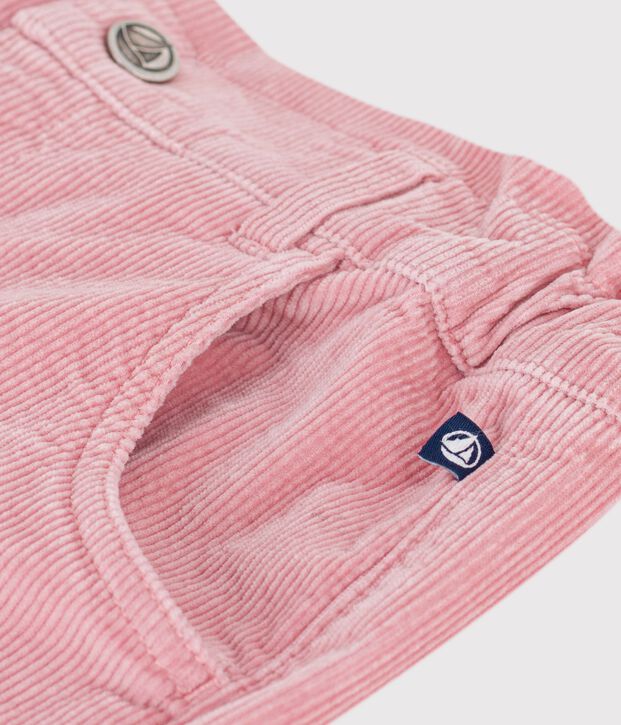 Pantalon enfant en velours rose