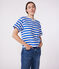 Tee-shirt Femme Le Boxy en coton rayé blanc AVALANCHE/ MULTICO