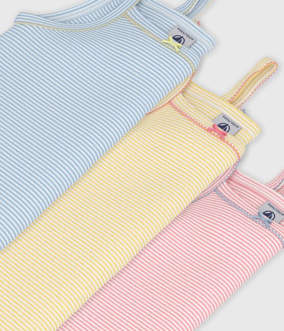 Lot de débardeurs enfant en coton à rayures variante 1