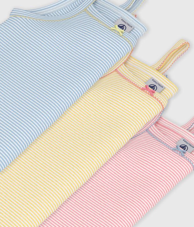 Lot de d&eacute;bardeurs enfant en coton &agrave; rayures multicouleur