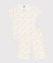 Pyjama capri enfant en coton imprim&eacute; fruits blanc MARSHMALLOW/blanc MULTICO