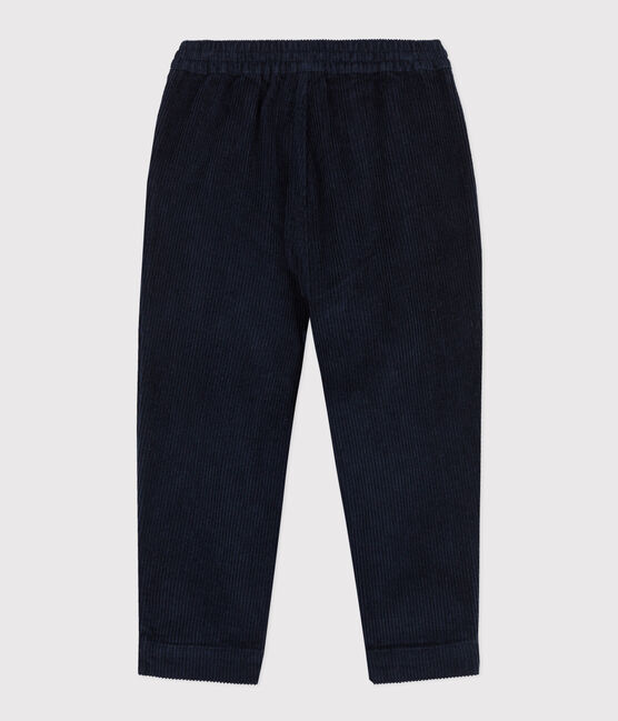 Pantalon en velours côtelé enfant garçon bleu SMOKING
