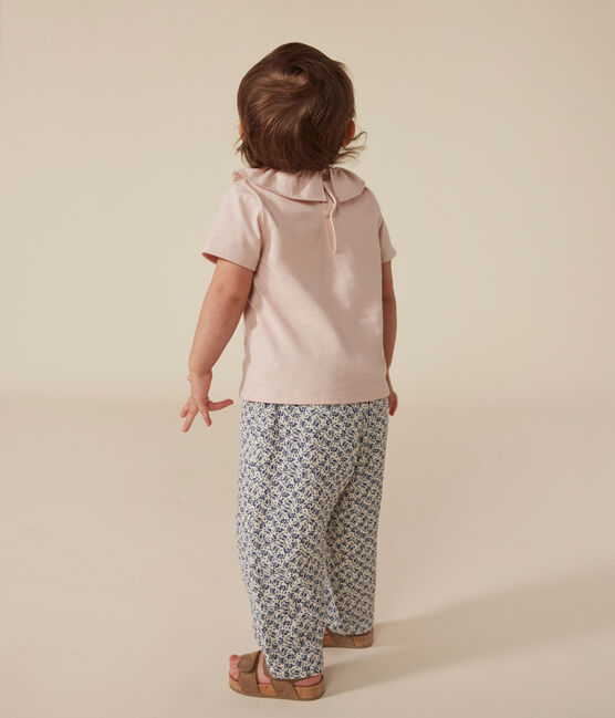 Blouse manches courtes en jersey bébé rose SALINE