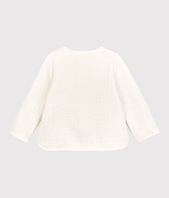 Cardigan en tubique matelassé bébé. blanc MARSHMALLOW