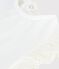 Tee-shirt b&eacute;b&eacute; en coton &agrave; manches courtes, uni blanc