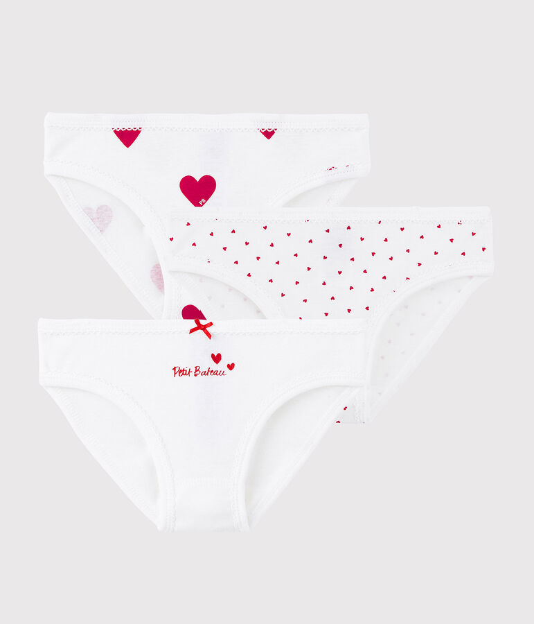 Coffret cadeau pyjama et culottes imprim&eacute; c&oelig;urs rouges en coton variante 1