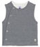 Gilet sans manches bébé en côte bleu SMOKING/blanc MARSHMALLOW