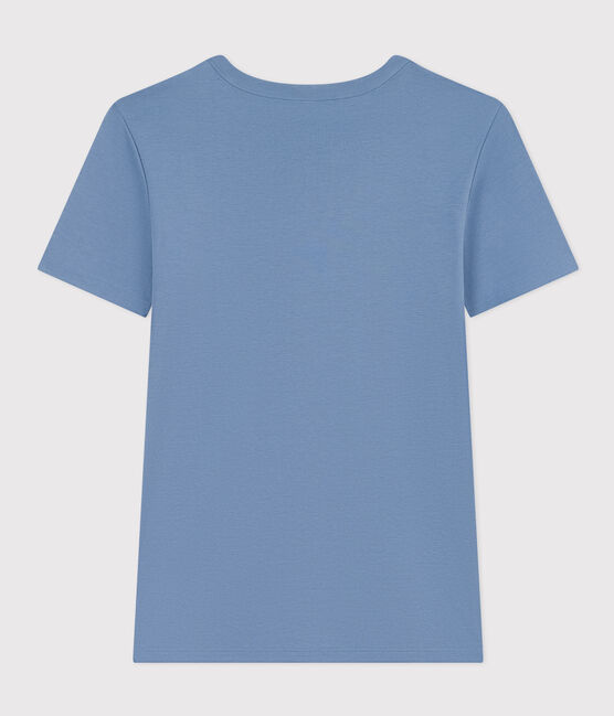 Tee-shirt L'ICONIQUE col rond en coton Femme bleu BEACH