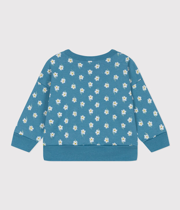 Sweatshirt en jersey &eacute;pais b&eacute;b&eacute; bleu/multicouleur