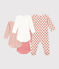 Lot de 1 pyjama bébé et 3 bodies fleurs variante 1