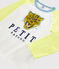 Pyjama motif léopard petit garçon en coton jaune SUNNY/blanc MULTICO