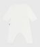 Pyjama bébé sans pieds en coton uni blanc MARSHMALLOW