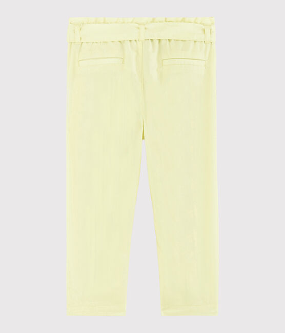 Pantalon en serge enfant fille jaune CITRONEL