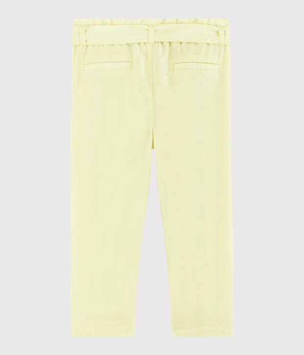 Pantalon en serge enfant fille jaune
