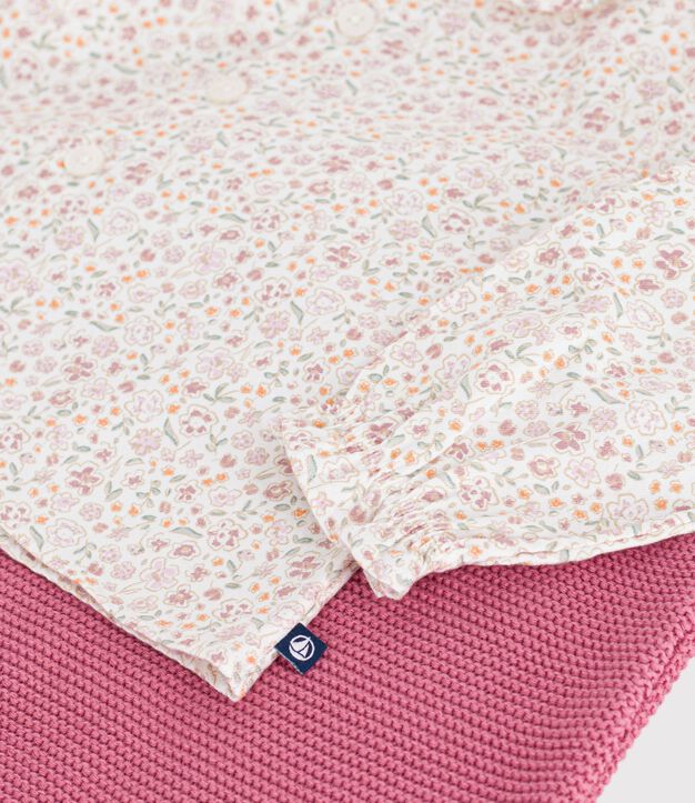 Ensemble b&eacute;b&eacute; en coton imprim&eacute; &agrave; fleur multicouleur