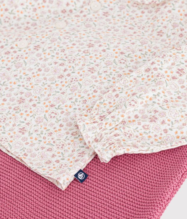 Ensemble b&eacute;b&eacute; en coton imprim&eacute; &agrave; fleur multicouleur