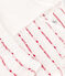 Ensemble 3 pièces jacquard en coton bio bébé blanc MARSHMALLOW/rouge TERKUIT