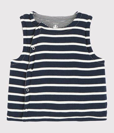 PETIT BATEAU - Gilet sans manches réversible bébé en côte ouatinée
