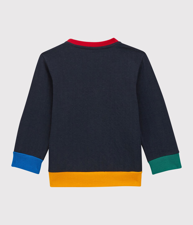 Sweatshirt en molleton b&eacute;b&eacute;. bleu marine