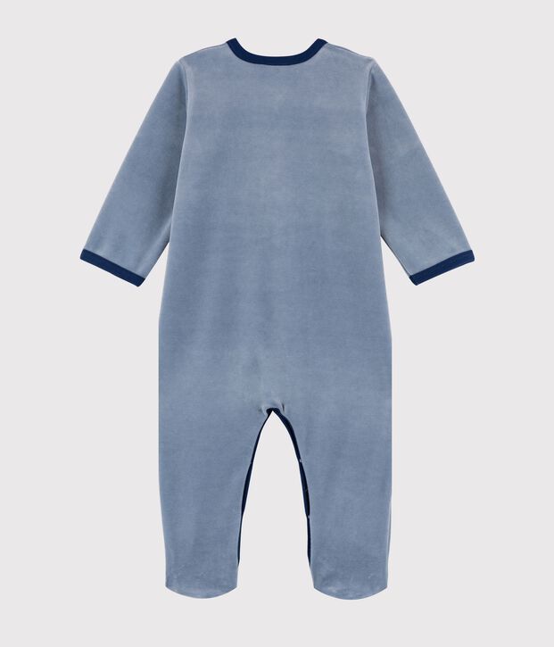 Dors-bien b&eacute;b&eacute; fille en velours rose gris