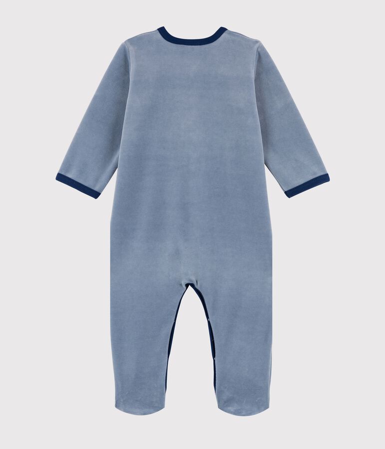 Dors-bien b&eacute;b&eacute; fille en velours rose gris