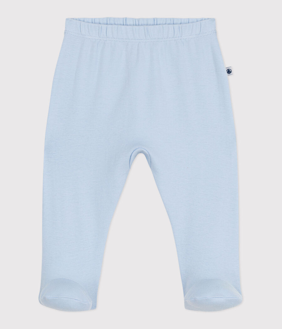 Pantalon à pied naissance en coton uni (Petit Bateau) - Couverture