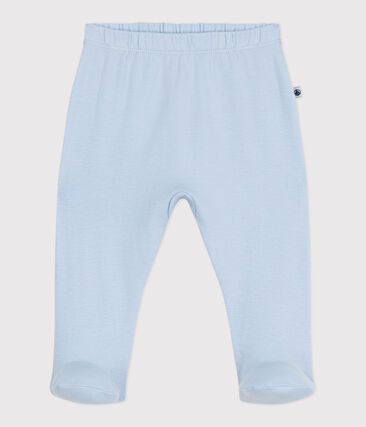 Pantalon à pied naissance en coton uni