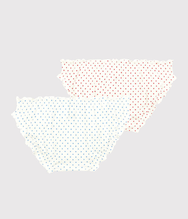 Lot 2 culottes froufrou en coton BIO Femme multicouleur