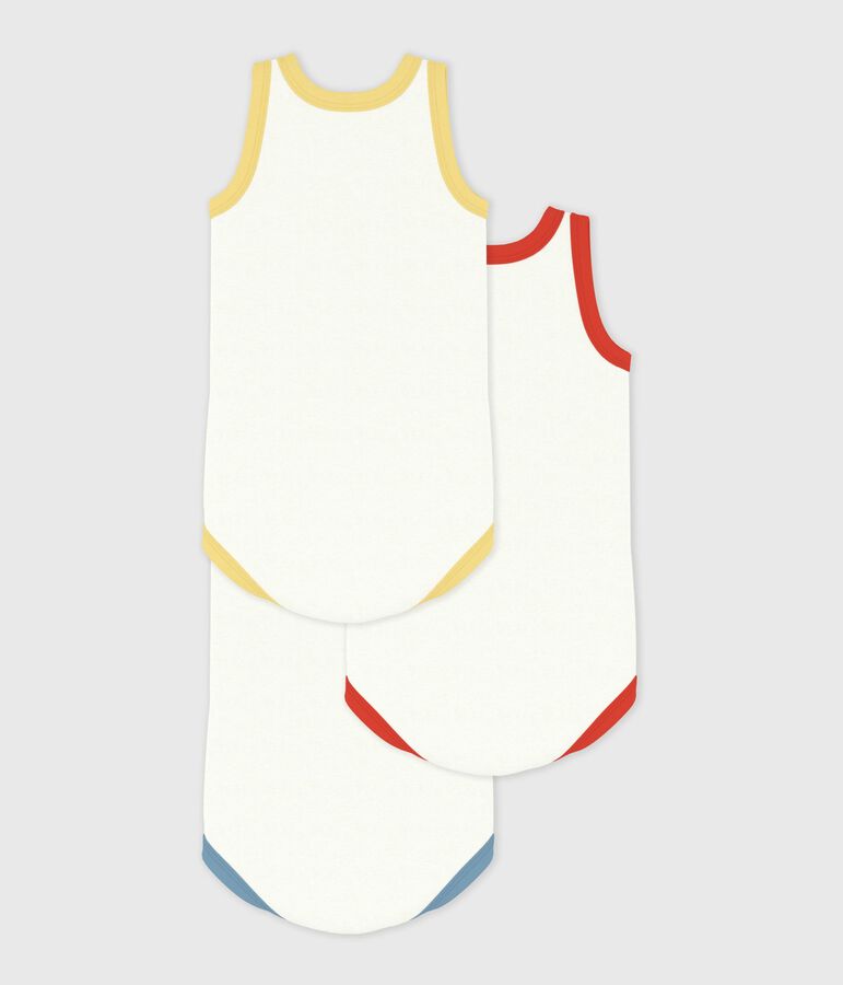 Lot de bodies sans manches en coton uni b&eacute;b&eacute; variante 1