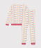 Pyjama en coton imprimé Noël blanc MARSHMALLOW/blanc MULTICO