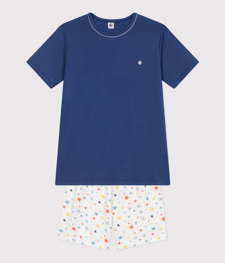 Pyjama short enfant en coton imprim&eacute; &eacute;toiles CREPUSCULE/ MULTICO