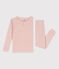 Pyjama uni en coton et lyocell enfant rose SALINE
