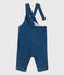 Salopette longue bébé en denim bleu BLEU DELAVE