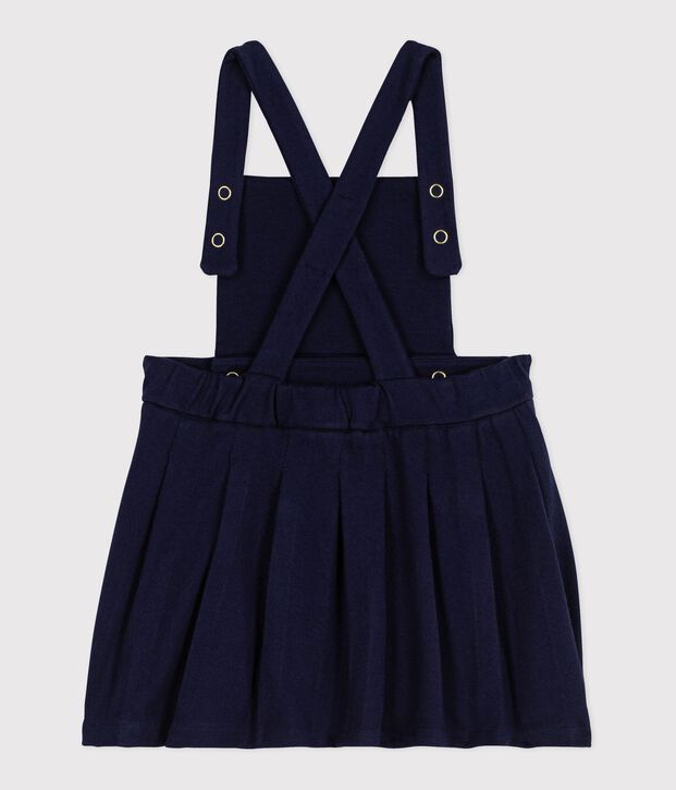 Robe b&eacute;b&eacute; en coton pliss&eacute; bleu marine