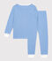 Pyjama rayé en coton enfant DELPHINIUM/ MARSHMALLOW