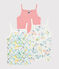 Lot de 3 chemises &agrave; bretelles &agrave; fleurs petite fille multicouleur