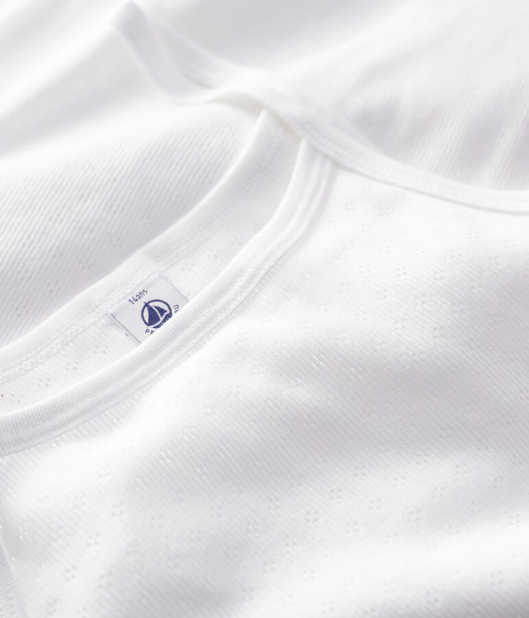 Lot de 2 chemises &agrave; bretelles ajour&eacute;es fille variante 1