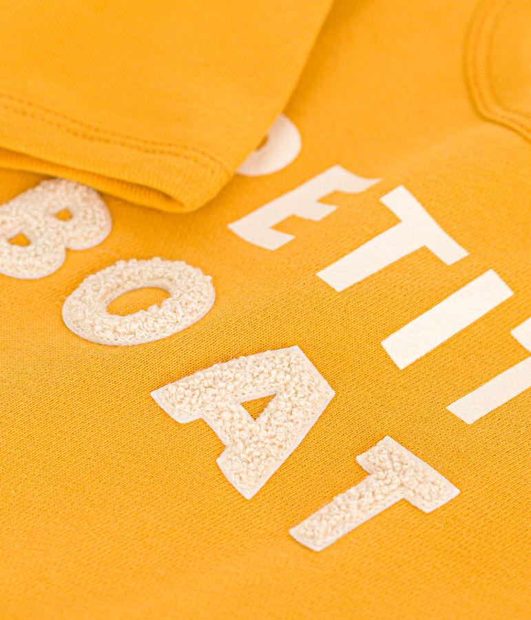 Sweatshirt en molleton b&eacute;b&eacute; jaune BOUDOR
