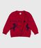 Cardigan enfant en laine et coton à motifs rouge TERKUIT/ SOIR