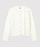Cardigan en tubique matelassé Femme blanc MARSHMALLOW