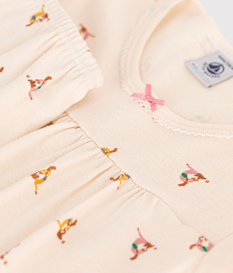 Pyjama short imprim&eacute; animal en coton enfant blanc AVALANCHE/ MULTICO